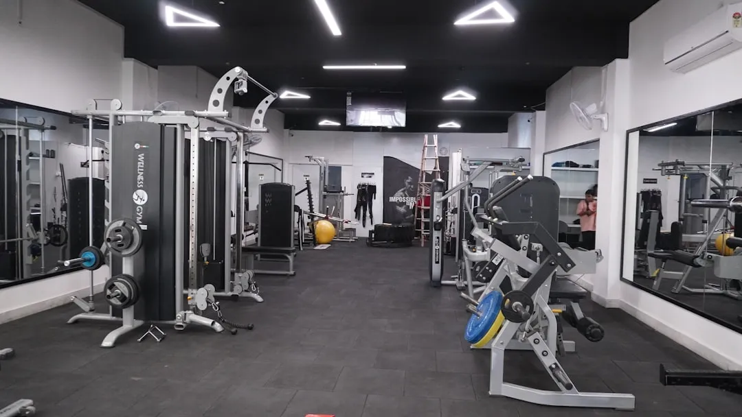a room with machines and equipment
